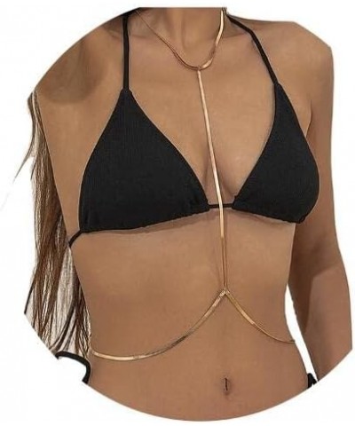 Simple Body Chain Sexy Bra Bikini Waist Belly Chains Beach Body Necklace Party Body Accessories for Women and Girls Snake $8....