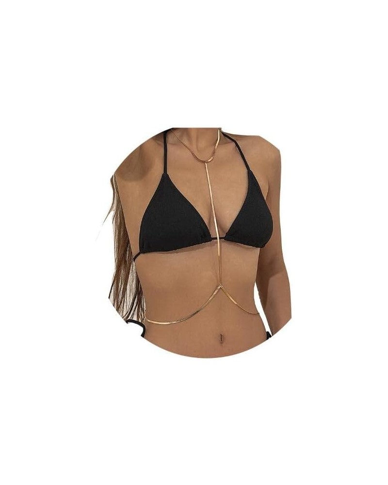 Simple Body Chain Sexy Bra Bikini Waist Belly Chains Beach Body Necklace Party Body Accessories for Women and Girls Snake $8....