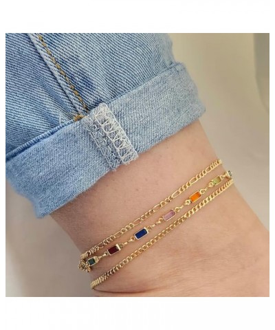 Anklets for Women 14K Real Gold/Silver Plated Ankle Bracelets Trendy Waterproof Boho Anklets Set Adjustable Dainty Cute Diamo...