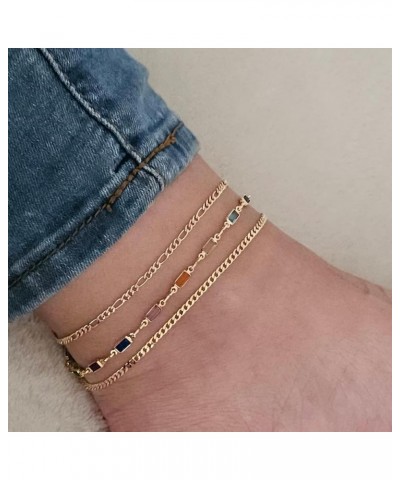 Anklets for Women 14K Real Gold/Silver Plated Ankle Bracelets Trendy Waterproof Boho Anklets Set Adjustable Dainty Cute Diamo...