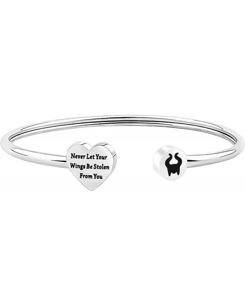 Witch Bangle Gift Never Let Your Wings Be Stole From You Witch Fan Gift Villains The Evil Queen Gifts Witch Jewelry wings ban...