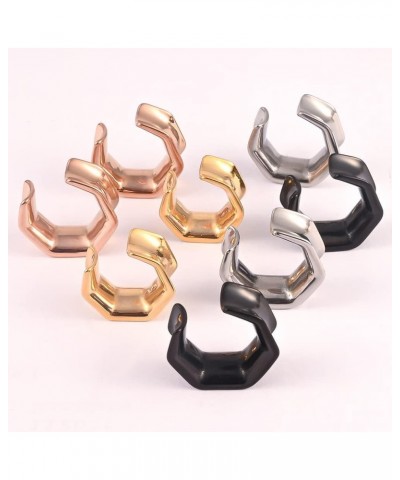 DIY Ear Tunnels Hanger Pendant Stainless Steel Plugs Gauges Stretcher 2g 0g Body Piercing Jewelry 19mm(3/4") F-Hexagon $6.71 ...