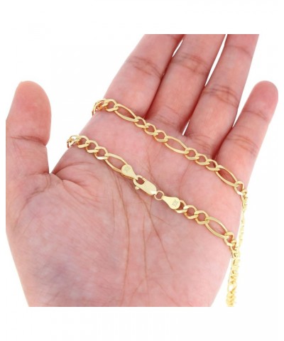 10k Yellow Gold 5.5mm Solid Figaro Chain Link Bracelet, Mens Womens Jewelry 7" 7.5" 8" 8.5" 9 Yellow 8 $119.13 Bracelets