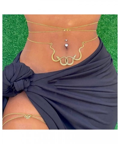 Layered Beads Waist Chain For Women Crystal Belt Chain for Teen Girls Multilayer Bead Belly Chain Beach Bikini Body Jewelry A...