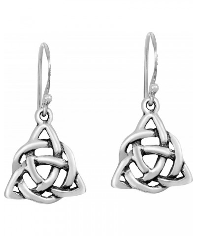 Spiritual Celtic Trinity Weave Knot .925 Sterling Silver Dangle Earrings | Knot Earrings for Women | Sterling Silver Dangle E...