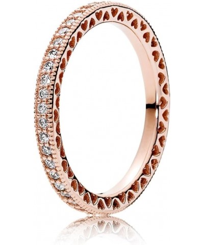 Hearts Rose Gold Size 6 Ring 180963CZ-52 $37.43 Rings