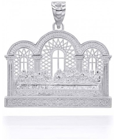 Fine Sterling Silver Last Supper Pendant Necklace 22.0 Inches $22.79 Necklaces