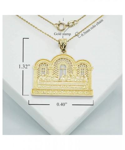 Fine Sterling Silver Last Supper Pendant Necklace 22.0 Inches $22.79 Necklaces