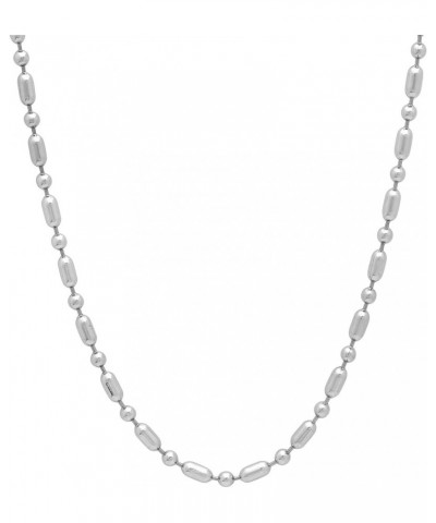 2.3mm High-Polished Stainless Steel Military Ball Chain Necklace 16.0 Inches $13.50 Necklaces