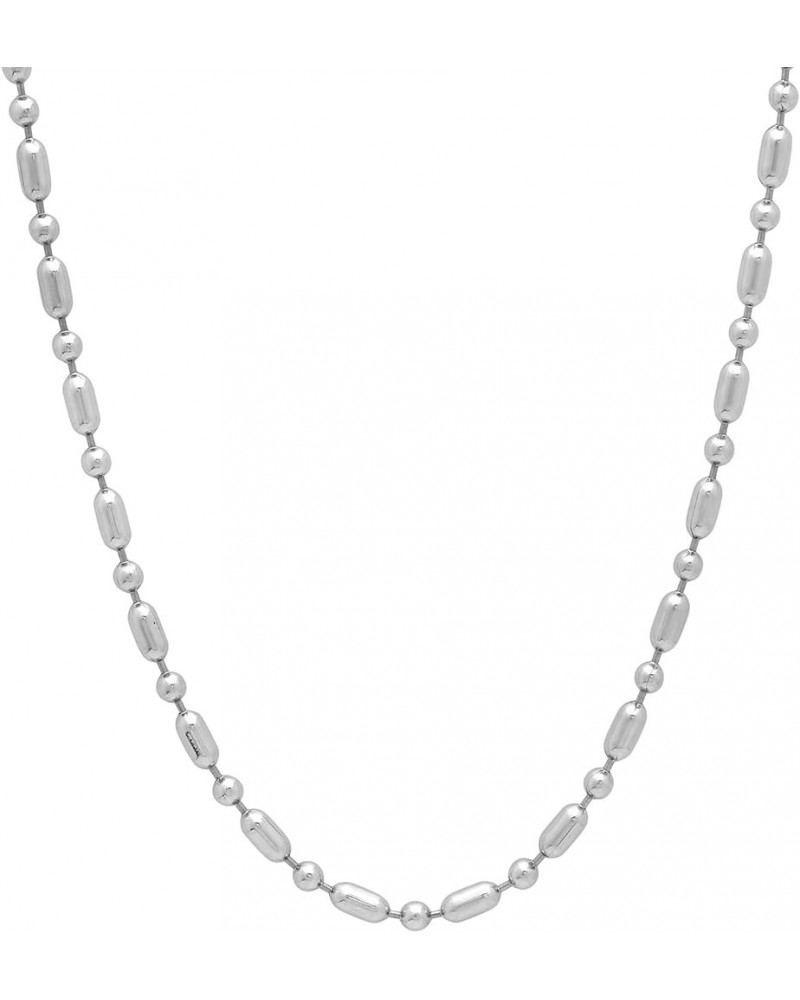 2.3mm High-Polished Stainless Steel Military Ball Chain Necklace 16.0 Inches $13.50 Necklaces