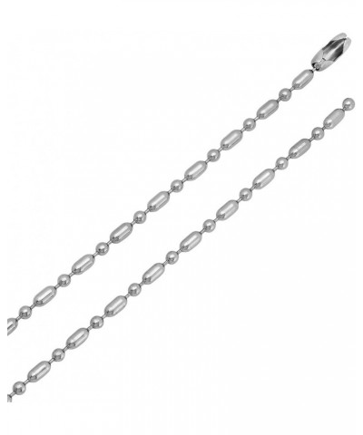 2.3mm High-Polished Stainless Steel Military Ball Chain Necklace 16.0 Inches $13.50 Necklaces