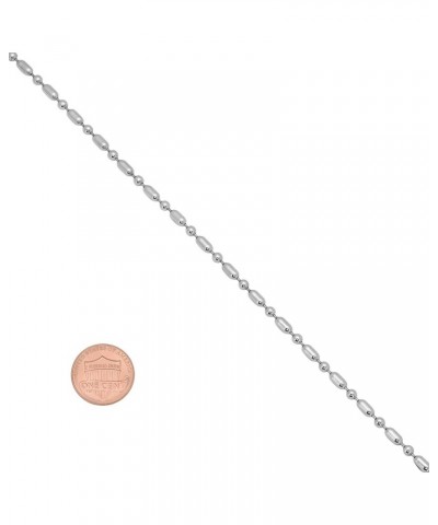 2.3mm High-Polished Stainless Steel Military Ball Chain Necklace 16.0 Inches $13.50 Necklaces