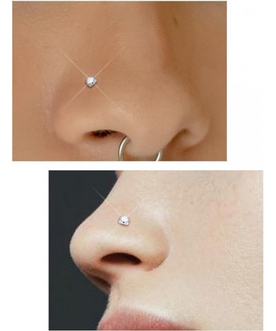 18G 20G Nose Rings Stud Surgical Steel Flat back Threadless Nose stud Earrings Cubic Zircon Helix/cartilage/Tragus/Lobe Earri...