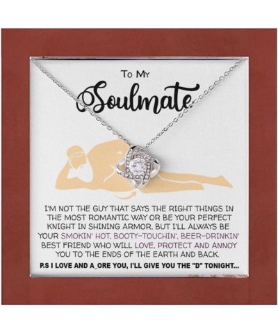 To My Soulmate Necklace Gift for Wife, Girlfriend, Fiancée - Anniversary, Valentine's Day Necklace Gift Soul Mates Gift, Soul...