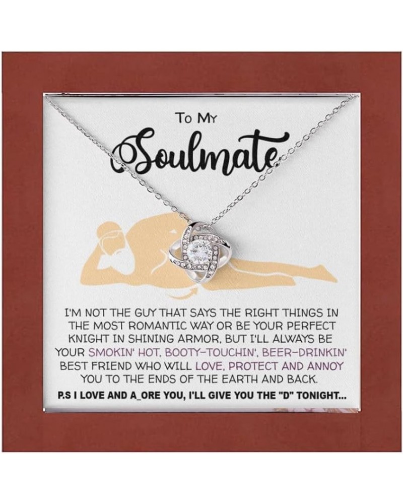 To My Soulmate Necklace Gift for Wife, Girlfriend, Fiancée - Anniversary, Valentine's Day Necklace Gift Soul Mates Gift, Soul...