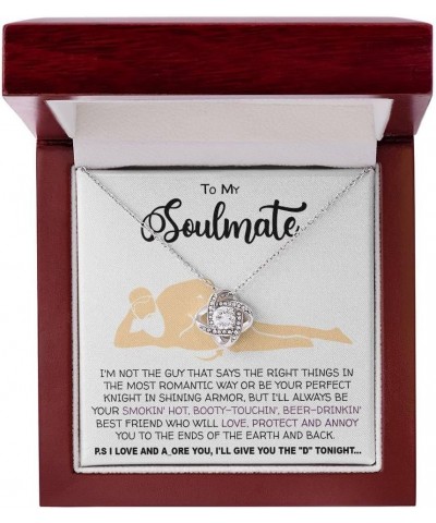 To My Soulmate Necklace Gift for Wife, Girlfriend, Fiancée - Anniversary, Valentine's Day Necklace Gift Soul Mates Gift, Soul...