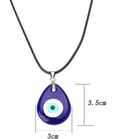 Evil Eye Necklace Blue Eye Pendant Amulet Necklace Choker Clavicle Lucky Chain Jewelry Gift Friendship Couple Necklace(30mm-0...