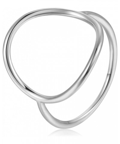 Gold Vermeil Open Circle Ring in Sterling Silver Size 4-9 Silver $9.30 Rings