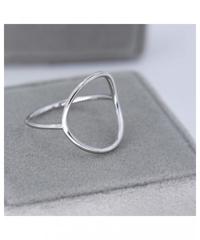 Gold Vermeil Open Circle Ring in Sterling Silver Size 4-9 Silver $9.30 Rings