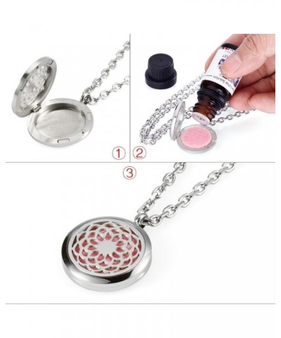 30mm Magnetic Lockets Aromatherapy/Stainless Steel Essential Oils Diffuser Pendant Necklace (Tree of Life) Black $15.89 Neckl...