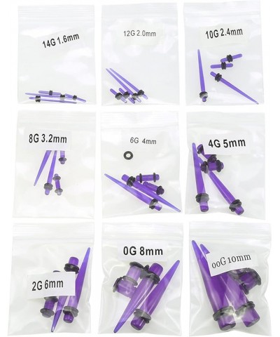 Ear Stretching Kit, Ear Gauges Expander Set, Acrylic Tapers and Plugs,8 Types Fashionable Acrylic Stretcher Ear Plug Taper Ex...