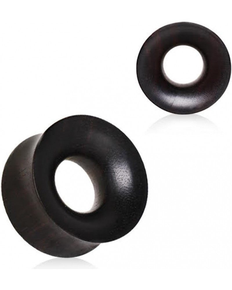 Organic Black Areng Wood Thick Walled Concave Tunnel Plug 0GA $9.87 Body Jewelry