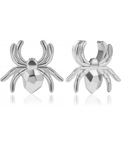 2PCS Spiders Saddle Ear Tunnels Plugs 316 Stainless Steel Hypoallergenic Earrings Gauges Expanders for Stretched Piercing Bod...