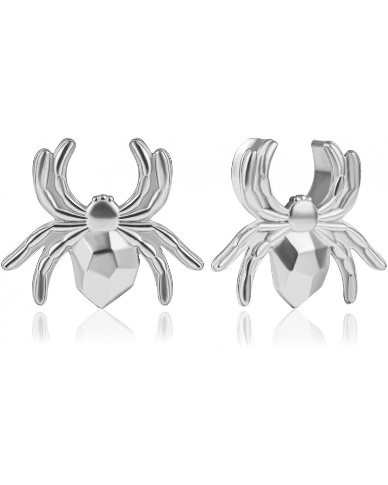 2PCS Spiders Saddle Ear Tunnels Plugs 316 Stainless Steel Hypoallergenic Earrings Gauges Expanders for Stretched Piercing Bod...