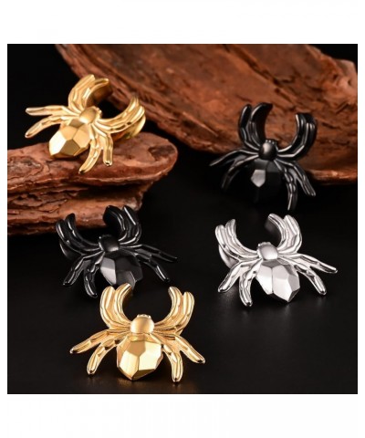 2PCS Spiders Saddle Ear Tunnels Plugs 316 Stainless Steel Hypoallergenic Earrings Gauges Expanders for Stretched Piercing Bod...