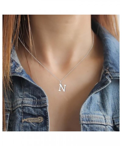 Initial Necklaces for Women, Dainty Name Letter Choker Necklace, Stainless Steel Alphabet A-Z Pendant Necklace for Teen Girls...