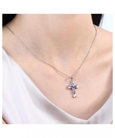 925-Sterling-Silver Cross Necklace for Women - Christian Baptism Pendant for Girls Religious Jewelry Confirmation Gifts for T...