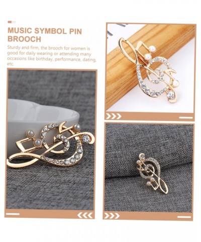 4pcs Musical Note Brooch Music Note Decor Pin for Hats Music Symbol Brooch Decorative Brooch Crown Decorations Lapel Pin Back...