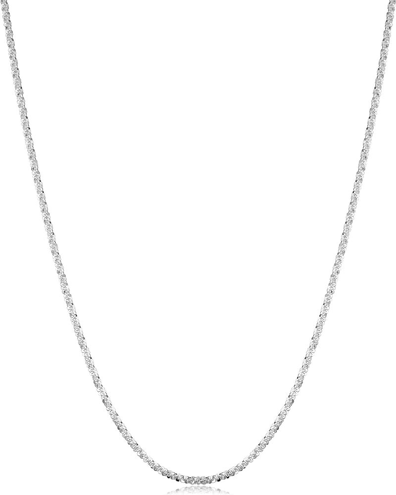 Sterling Silver 1.6 mm Sparkle Chain Necklace (14, 16, 18, 20, 22, 24, 30 or 36 inch) 22.0 Inches $14.99 Necklaces