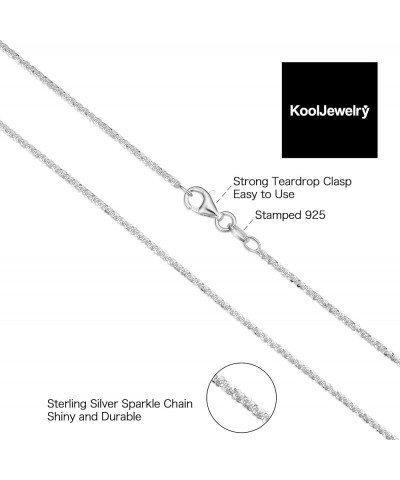 Sterling Silver 1.6 mm Sparkle Chain Necklace (14, 16, 18, 20, 22, 24, 30 or 36 inch) 22.0 Inches $14.99 Necklaces