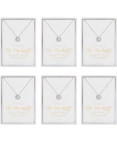 Bridesmaids Gifts I Couldn't Tie The Knot Without You Love Knot Bridesmaids Necklace 14K Gold Plated Knot Necklaces Bridesmai...