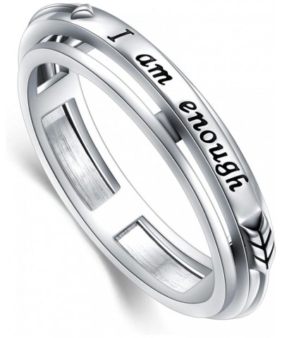 Spinner Ring S925 Sterling Silver Fidget Anxiety Worry Inspirational Band Fidget Relieving Boredom ADHD Autism Rings for Men ...