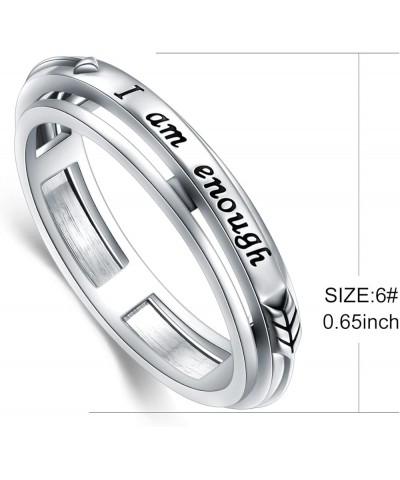 Spinner Ring S925 Sterling Silver Fidget Anxiety Worry Inspirational Band Fidget Relieving Boredom ADHD Autism Rings for Men ...