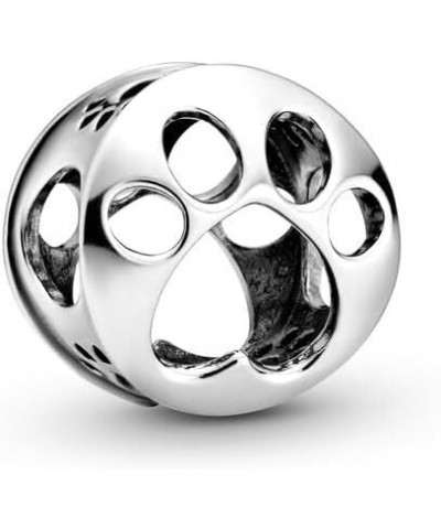 925 Sterling Silver Openwork Paw Print Infinity Charm Bead Fit al Pandora Bracelet Necklace Jewelry Gift For Women SS61 $6.83...