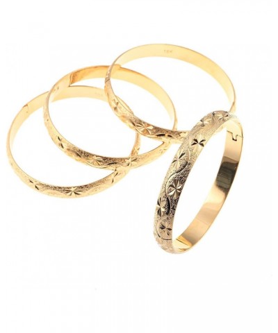 Ethiopian 4pcs Fashion Dubai Bangle Gold Color Bracelet for Women Africa Arab Jewelry $11.30 Bracelets