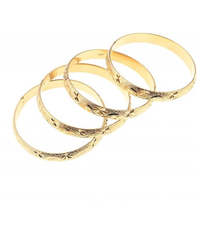 Ethiopian 4pcs Fashion Dubai Bangle Gold Color Bracelet for Women Africa Arab Jewelry $11.30 Bracelets