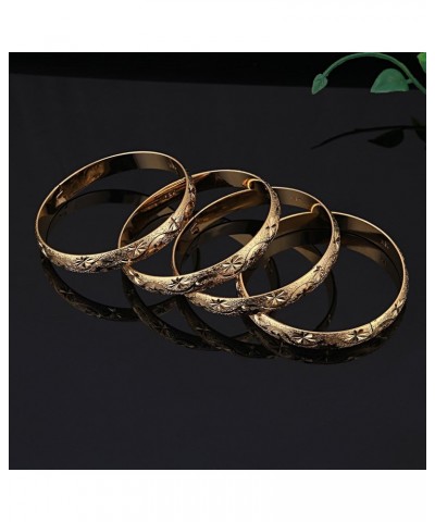 Ethiopian 4pcs Fashion Dubai Bangle Gold Color Bracelet for Women Africa Arab Jewelry $11.30 Bracelets