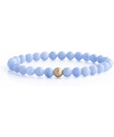 Core Gemstones Bracelet Collections Stretch Genuine Semi-Precious Bracelets, 6mm Blue Agate $13.00 Bracelets