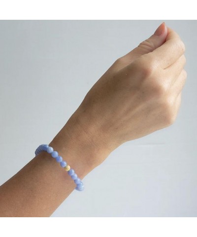 Core Gemstones Bracelet Collections Stretch Genuine Semi-Precious Bracelets, 6mm Blue Agate $13.00 Bracelets