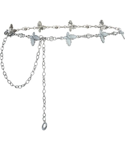 Luvatar Womens Metal Chain Dress Belt Hollow Out Daisy Sweater Belt Decorated Skinny Waist Belt Silver-U88 $7.94 Body Jewelry