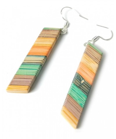 multicolor bamboo handmade earring for women,gift for her,gift for mom,gift for girlfriend $5.56 Earrings