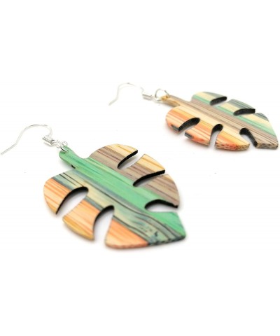 multicolor bamboo handmade earring for women,gift for her,gift for mom,gift for girlfriend $5.56 Earrings