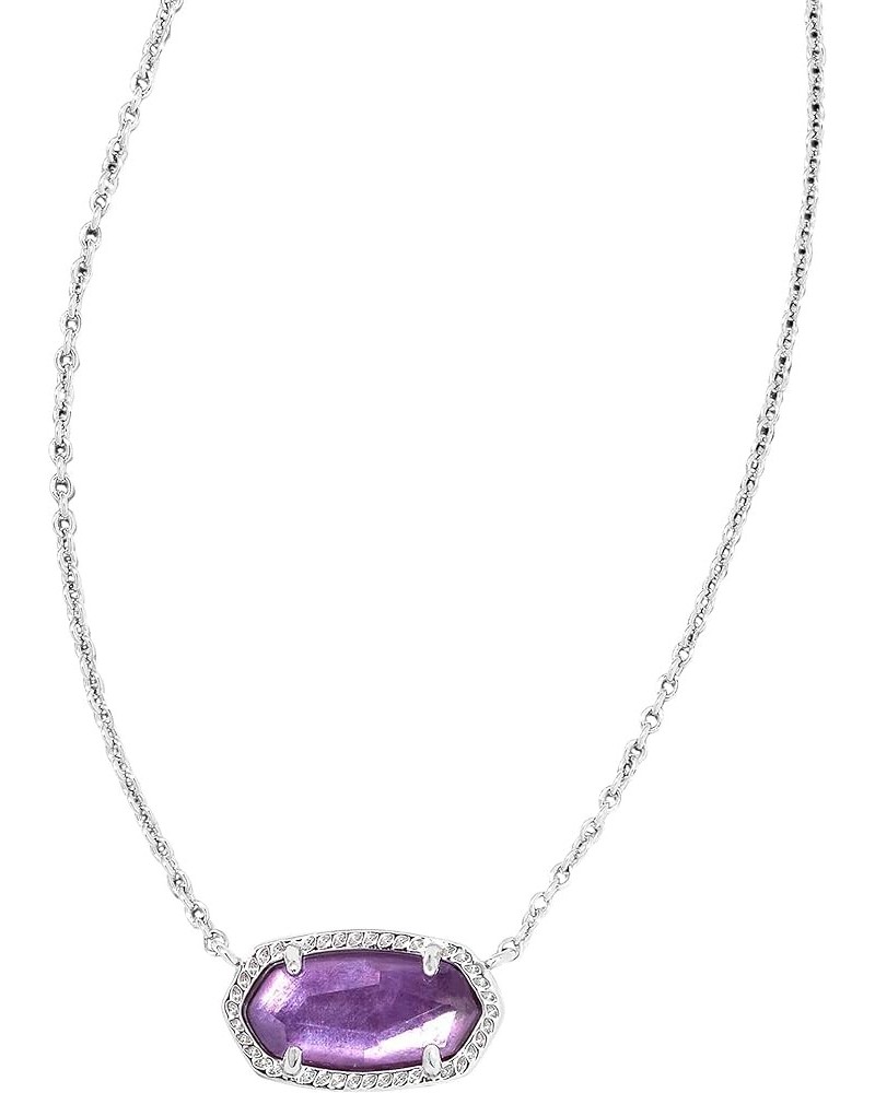 Elisa Pendant Necklace for Women, Fashion Jewelry, 14k Gold-Plated RHODIUM - PURPLE MICA $30.10 Necklaces