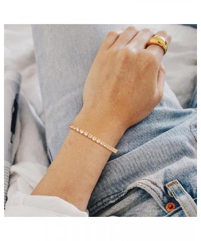 Gold Chain Bracelet for Women 14K Gold Plated Dainty Bracelets with Adjustable Chain Cute Bracelet Gold Jewelry Gift for Her ...