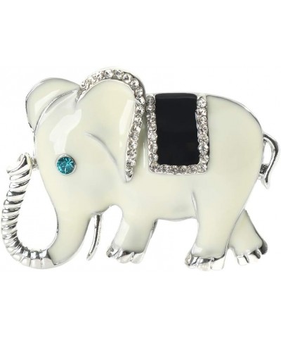 Exquisite Silver Colors Elephant Brooch Pins Rhinestone Brooches For Women Jewelry Fashion Suit Accessories White $8.99 Brooc...