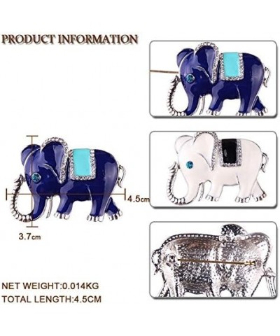 Exquisite Silver Colors Elephant Brooch Pins Rhinestone Brooches For Women Jewelry Fashion Suit Accessories White $8.99 Brooc...